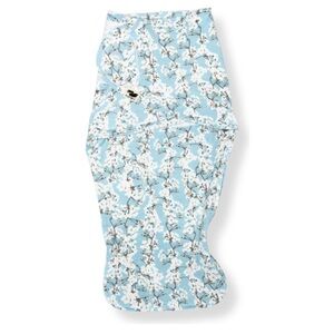 Norani Snuggable Sleep Pod Swaddle in Blue and White Cherry Blossom